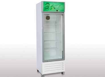 White Body Commercial Upright Refrigerator Floor Standing Glass Door Upright Fridge